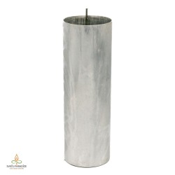 Žvakės forma su nuimamu dagčio kaiščiu, Cilindras, aliuminis, 77x240mm, NAUDOTA
