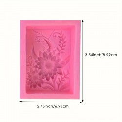 Форма для мыла Подсолнух, силикон, 85x65x20 мм