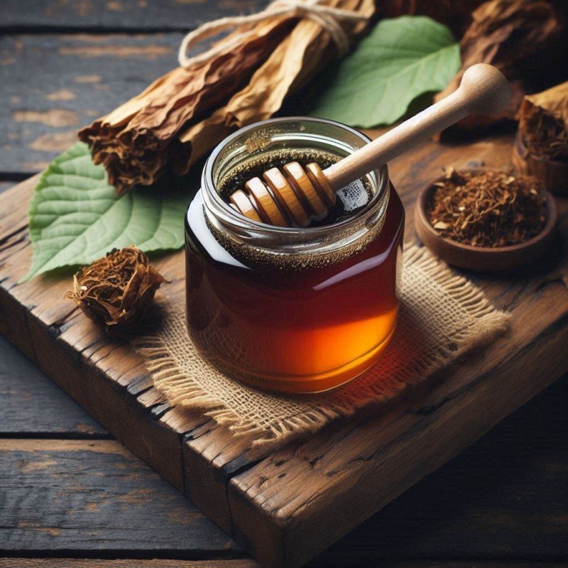 Tamsus medus ir tabakas, aromatinis aliejus