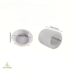 Epoksidinių ir gipsinių indų forma Aukštas indas su dangčiu, silikoninis, 80x76 mm